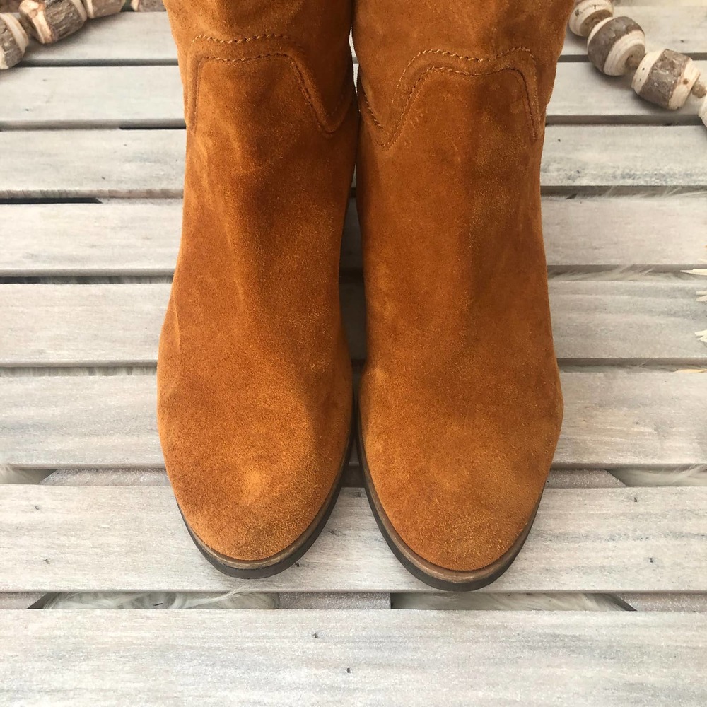 Modern Vice Charm Suede Zipper Tall Boots - Picture 5 of 9